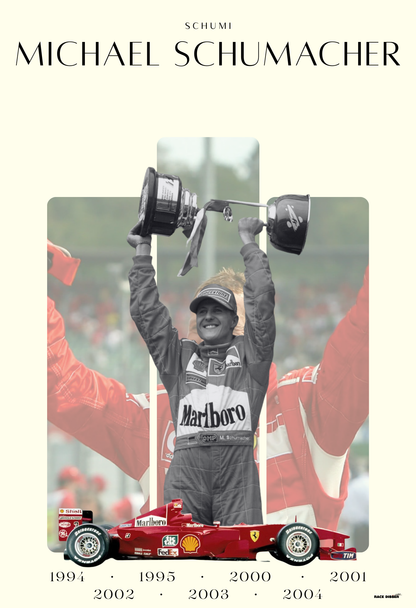 Michael Schumacher | F1 Legends | Aesthetic Poster