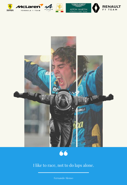 Quote by Fernando Alonso | F1 Legends | Quote Collection | Vinyl Printing