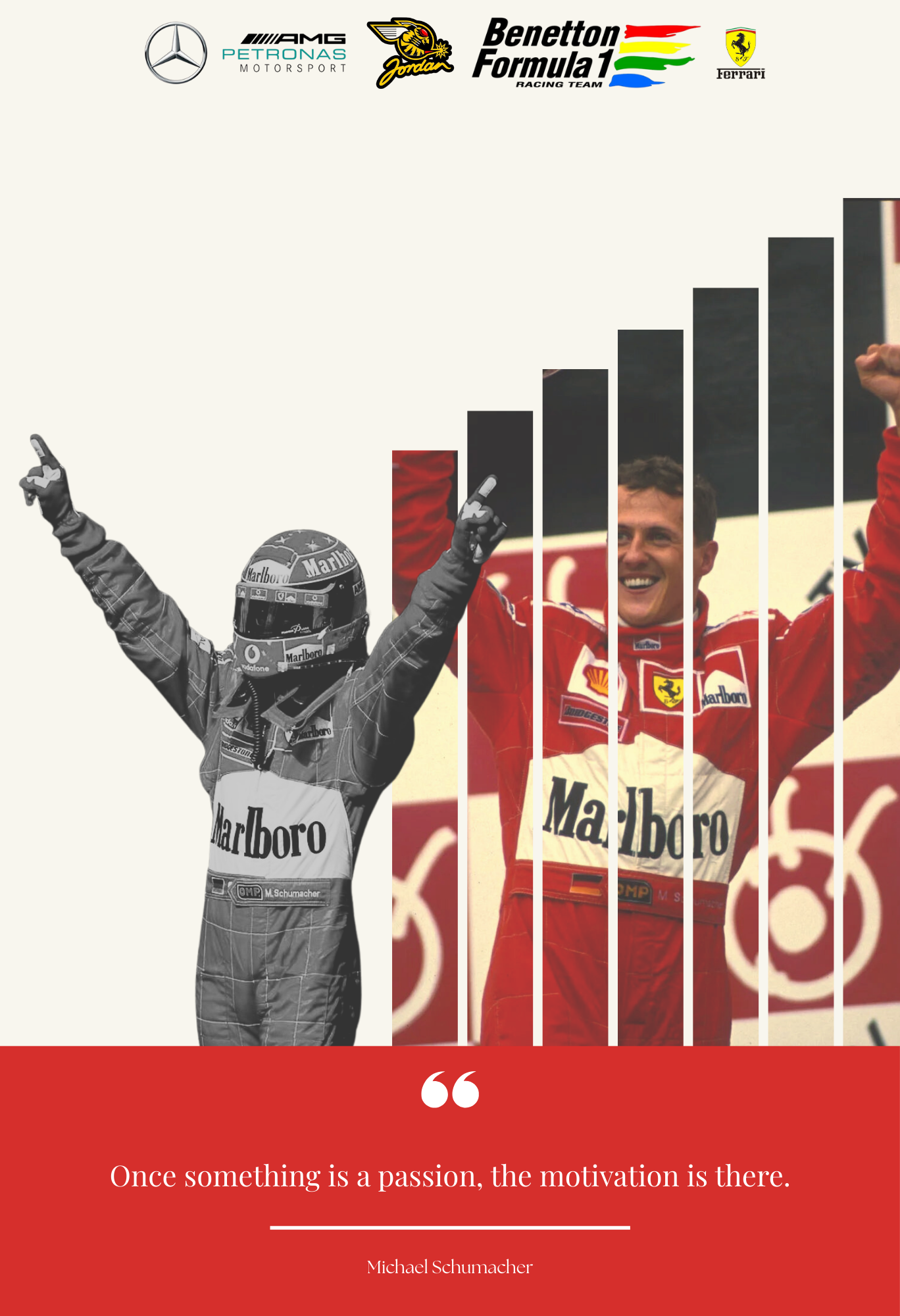 Quote by Michael Schumacher | F1 Legends | Quote Collection | Vinyl Printing