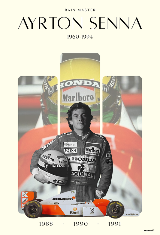Ayrton Senna | F1 Legends | Aesthetic Poster