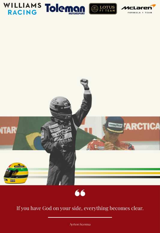 Quote by Ayrton Senna | F1 Legends | Quote Collection | Vinyl Printing