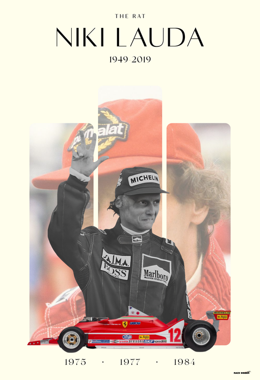 Niki Lauda | F1 Legends | Aesthetic Poster