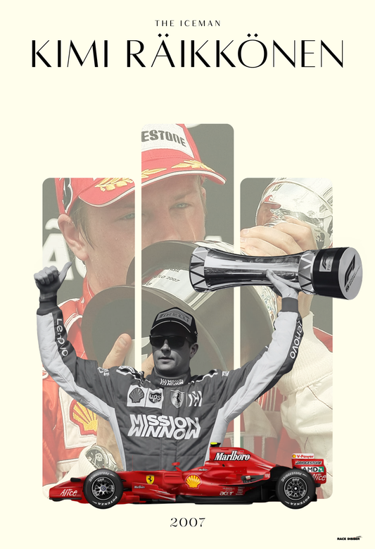 Kimi Raikkonen | F1 Legends | Aesthetic Poster