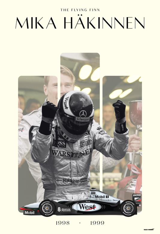 Mika Hakinnen | F1 Legends | Aesthetic Poster
